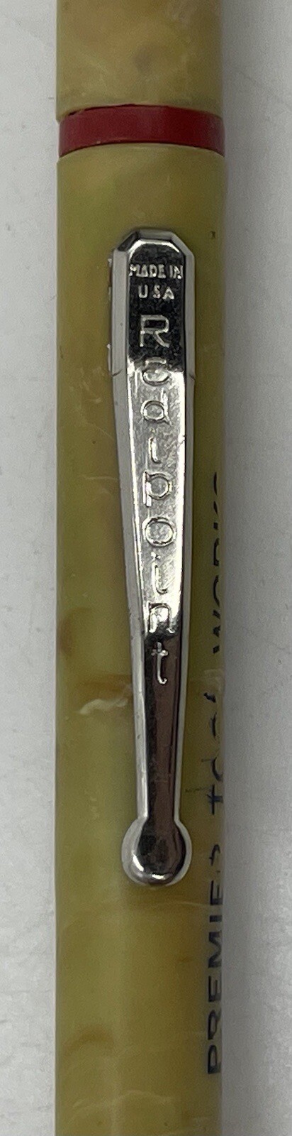 Redi Point Pencil Tan Mother of Pearl Marbled Look Advertisement Vintage