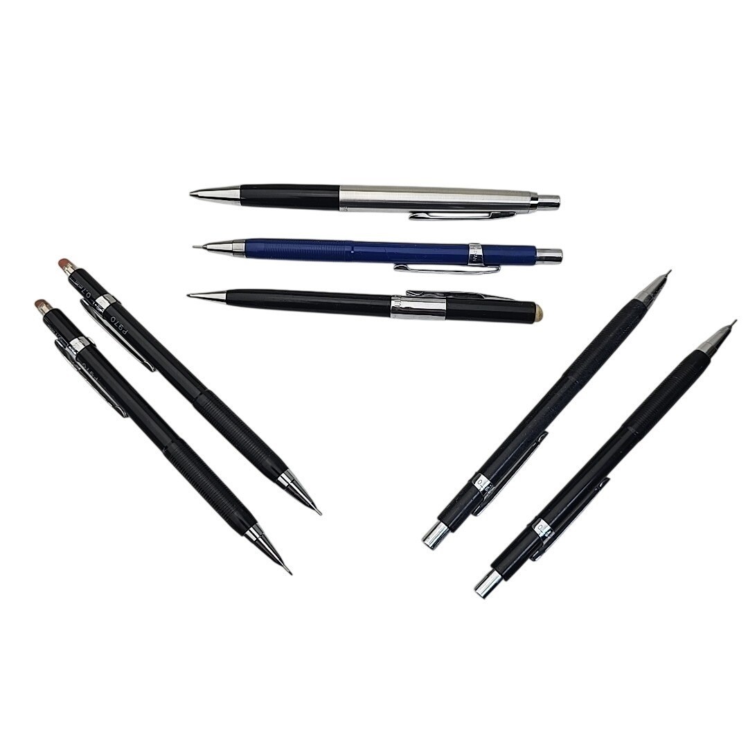 Scripto Vintage Mechanical Pencil P970 & P950 SET of (7) Japan Korea Twist Click