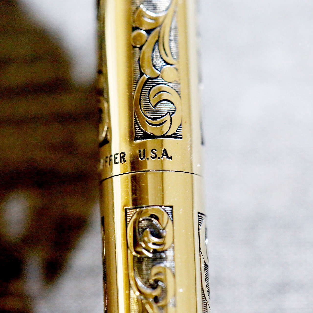 Vintage Sheaffer Mechanical Pencil 12K GF Gold Filled Floral Engraved USA