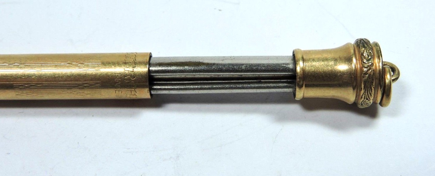 Antique Victorian WAHL EVERSHARP Yellow Gold GF Mechanical Pencil #P317