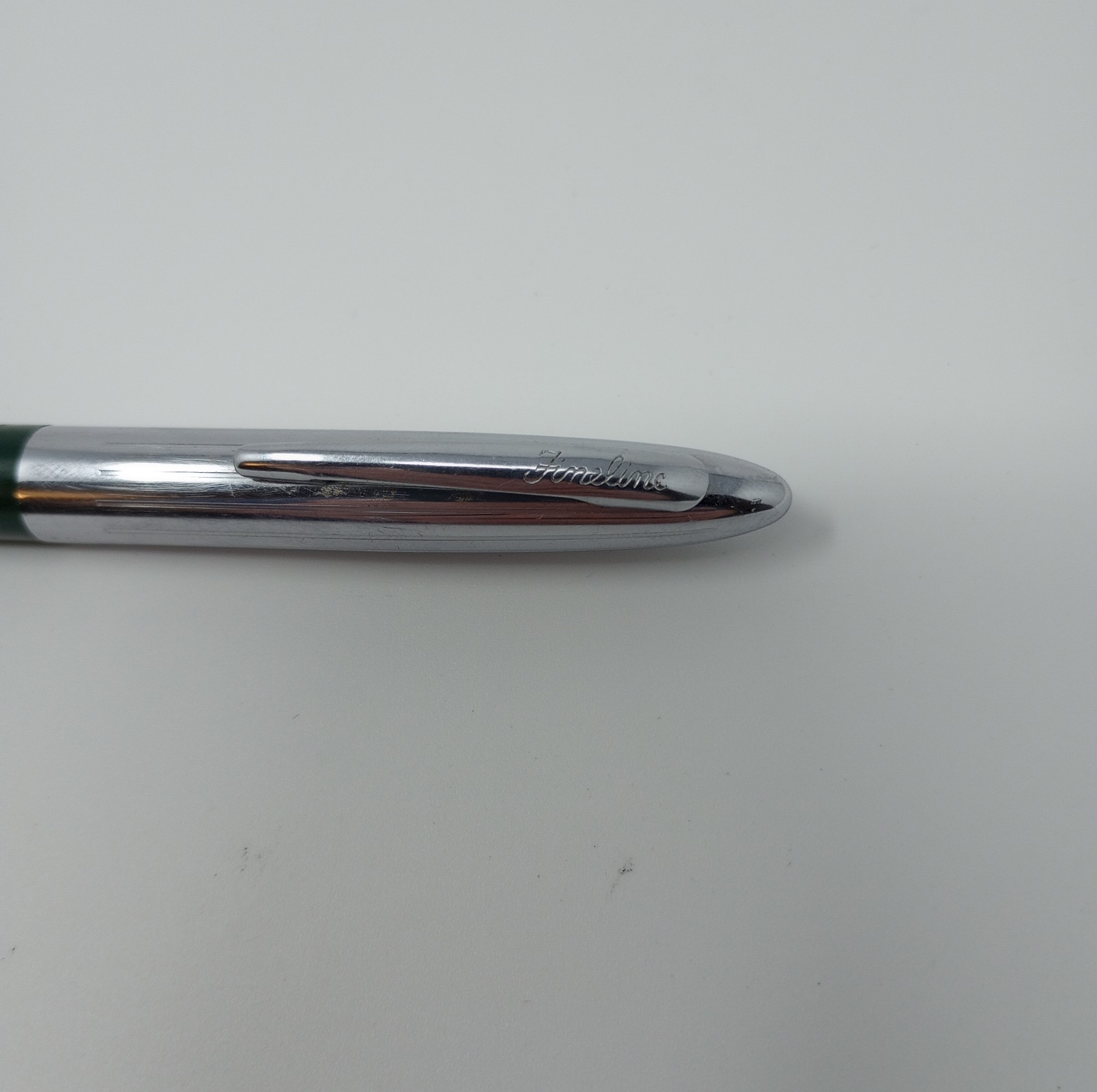 Vintage Fineline Sheaffer Pen Company Green & Chrome Mechanical Pencil WORKS!