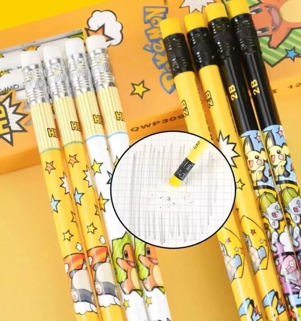 Pokemon Pencil 6X Charmander Pikachu Charizard Original Anime Manga Nintendo New