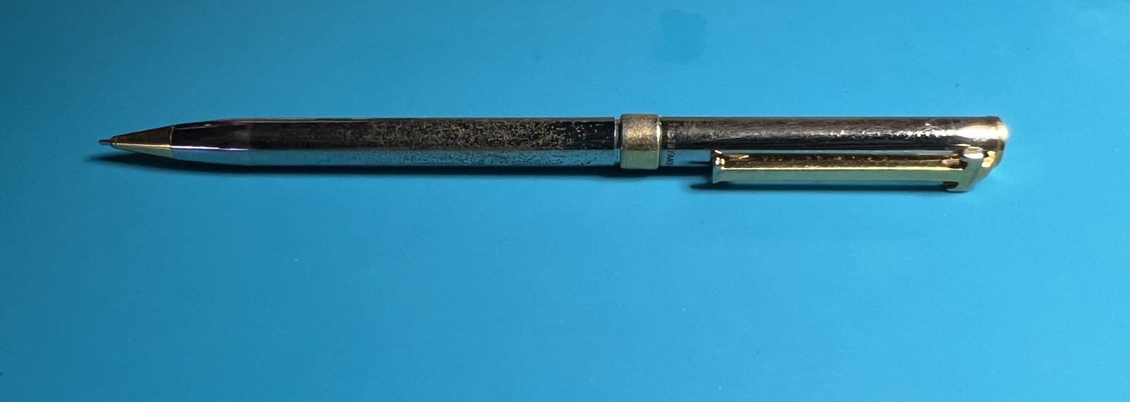 Vintage Tiffany & Co Mechanical Pencil Gold Tone Silver Tone Metal Body Estate