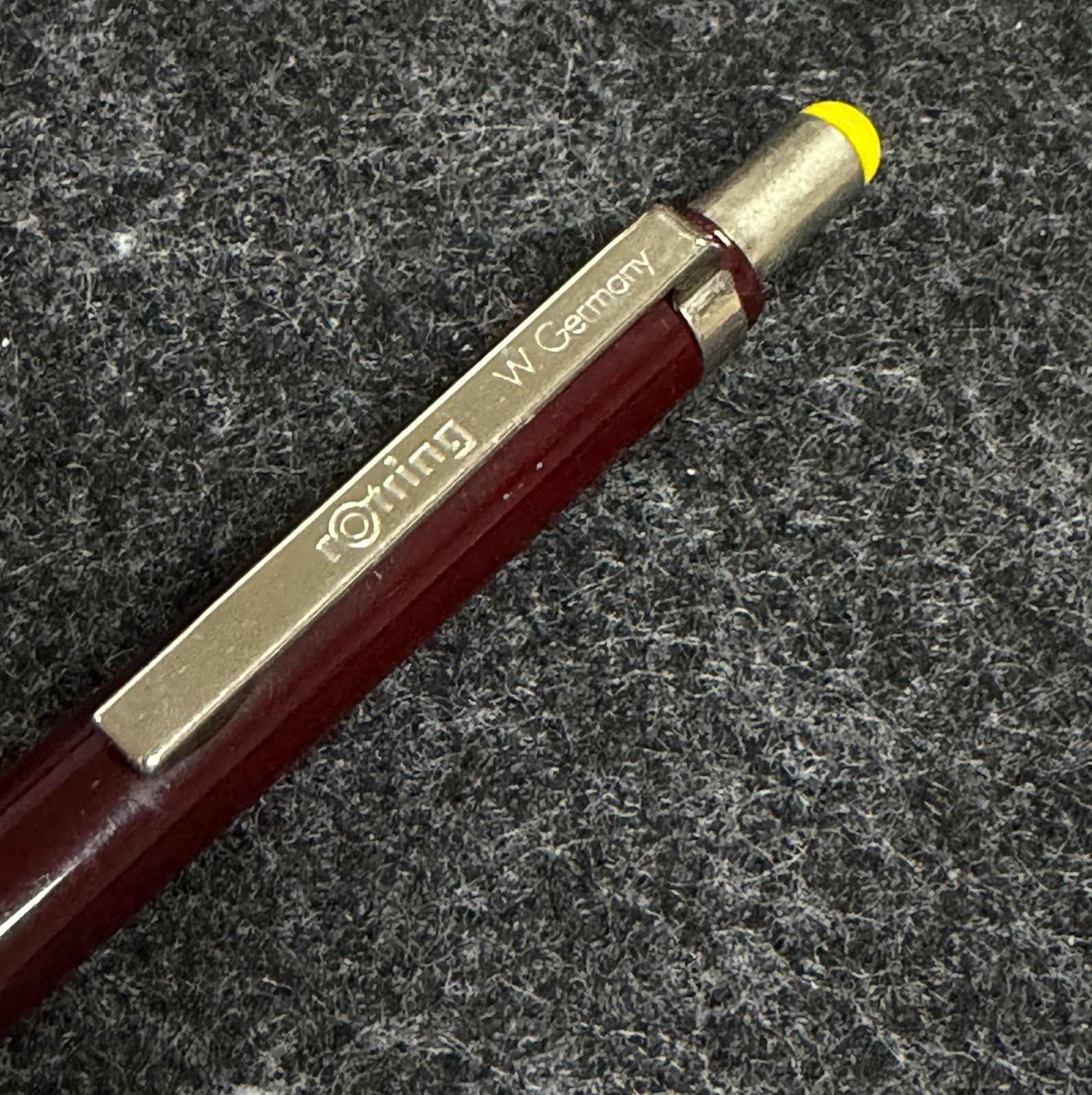 Vintage rOtring TS Slide 0.3mm Burgundy Mechanical Pencil W. Germany Rare