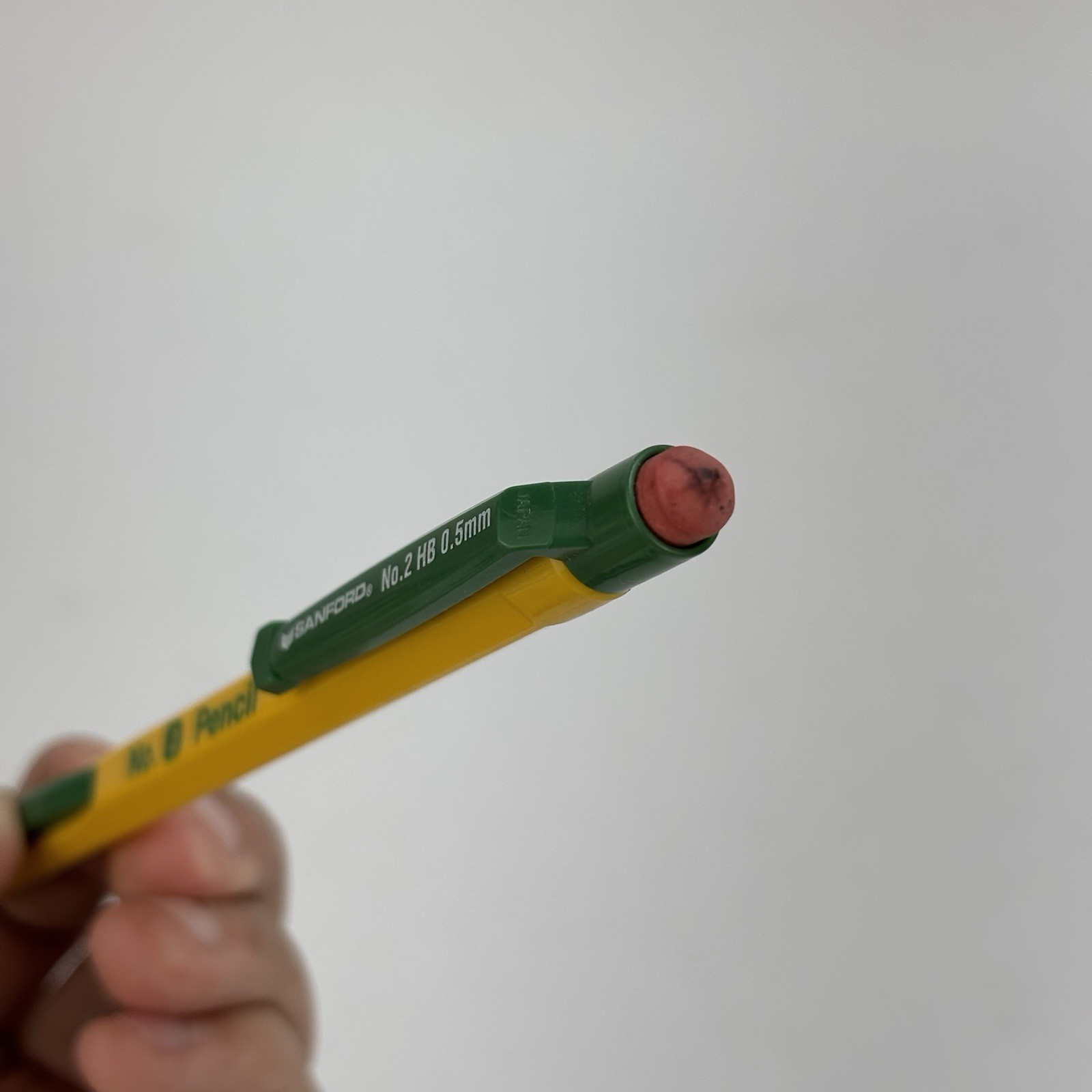 Vintage SANFORD Clickster Mechanical Pencil 0.5mm Yellow Green No. 2 HB