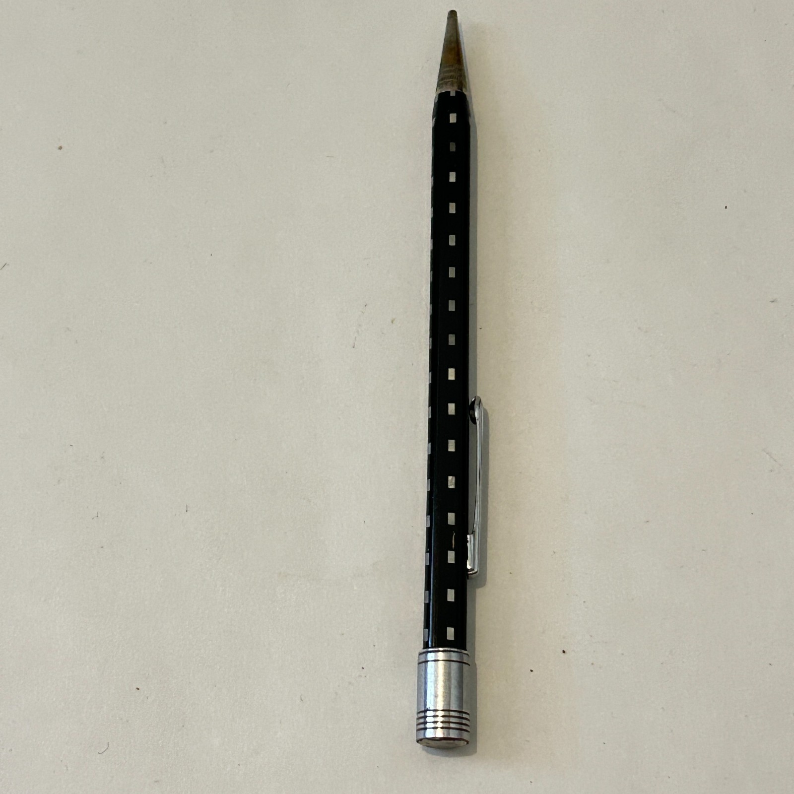 Vintage Eversharp Square 4 Mechanical Pencil Transparent Window Design White Dot
