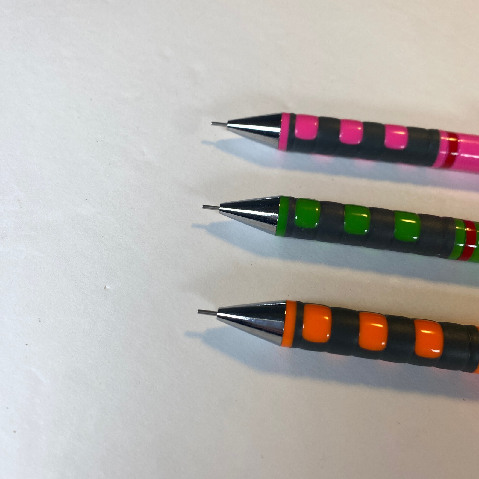 NEW Rotring Tikky 0.5 mm Mechanical Pencil Lot of 3 Grip Green Orange Pink