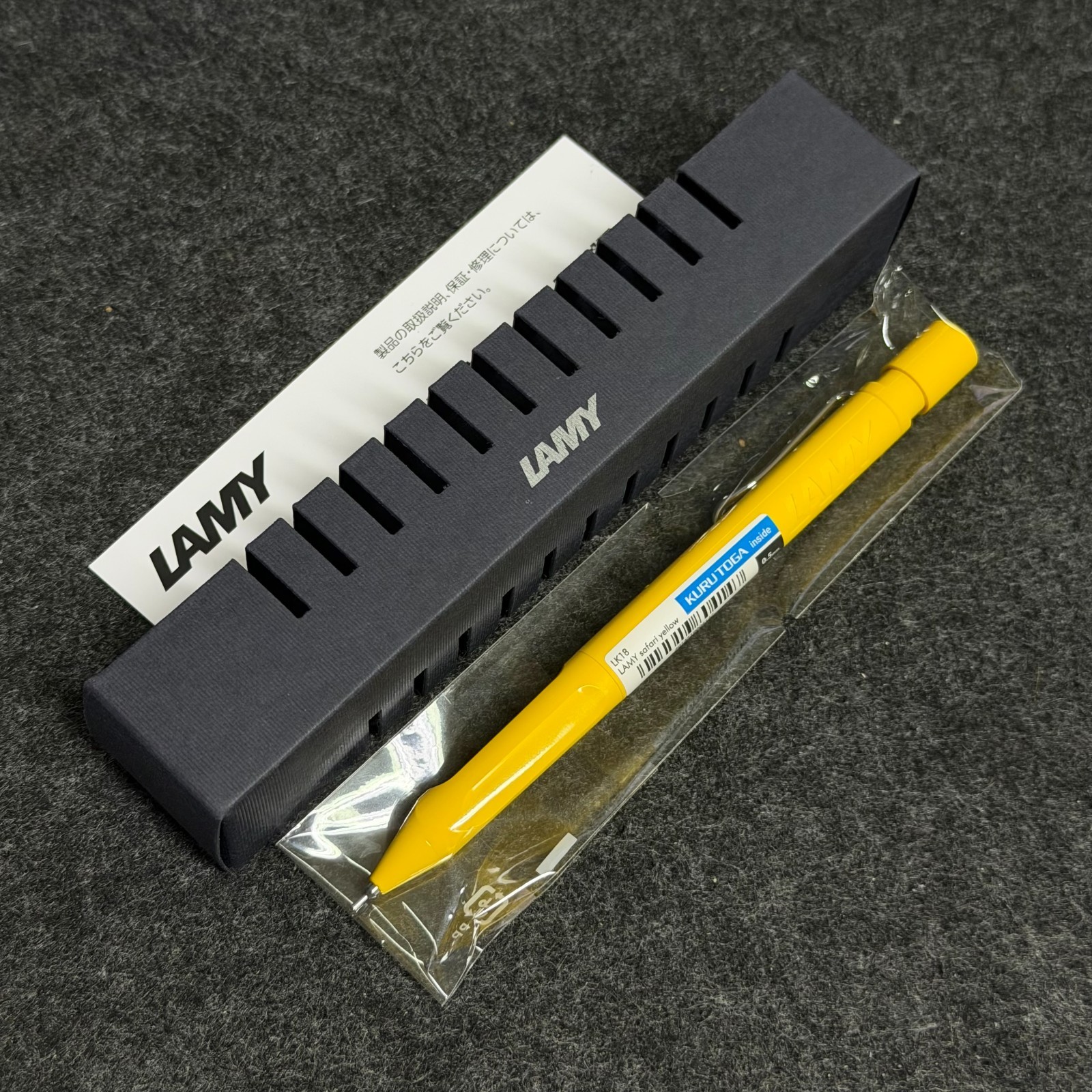[Sold] LAMY Safari x Uni Kuru Toga Mechanical Pencil 0.5mm Yellow LK18 Brand New
