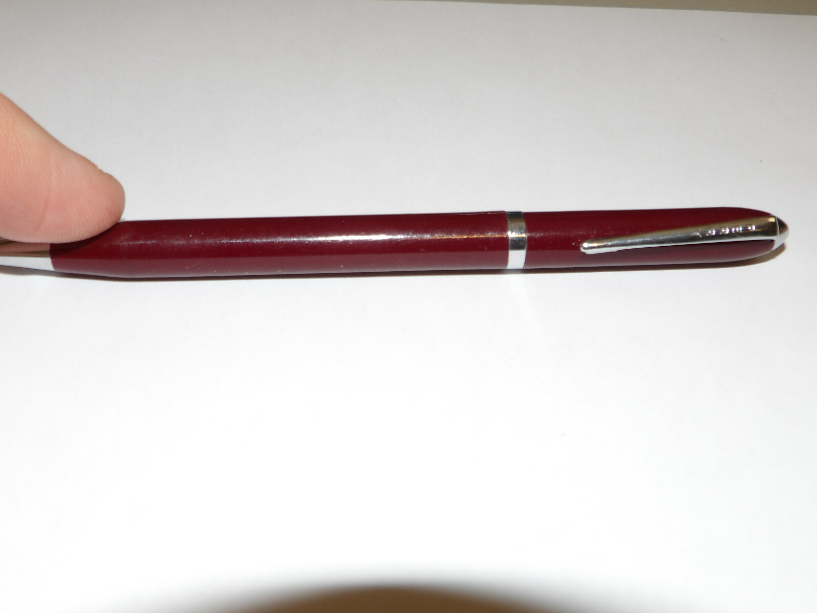 Vintage Perry Mechanical Pencil Chrome & Maroon – Valley auto sales ad pencil