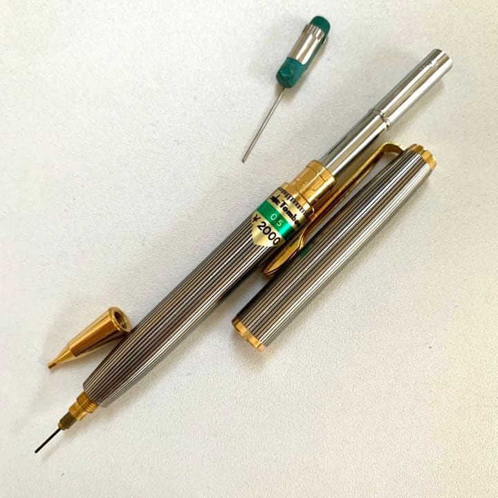 Discontinued Vintage Tombow Name Unknown Knock Type Etched Mechanical Pencil