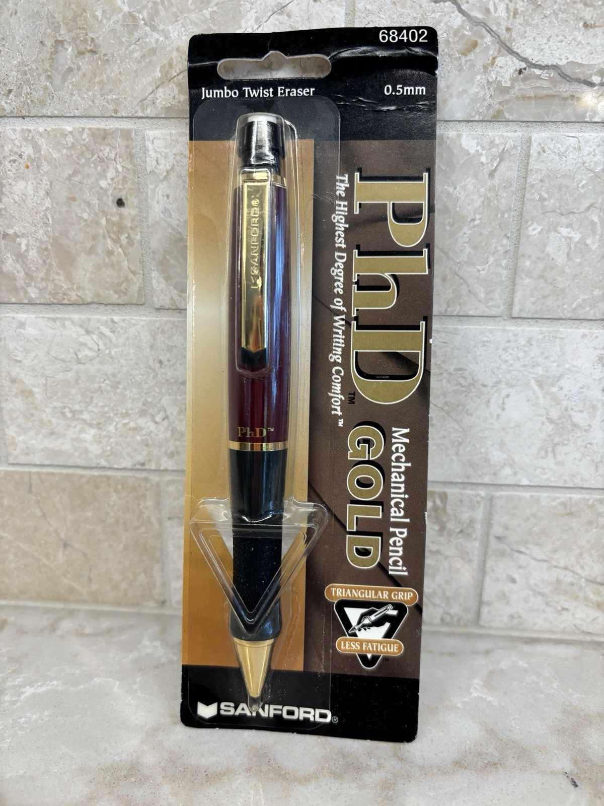 Sanford/Paper Mate PhD Gold Mechanical Pencil .5mm Black Cherry Barrel Gold Trim