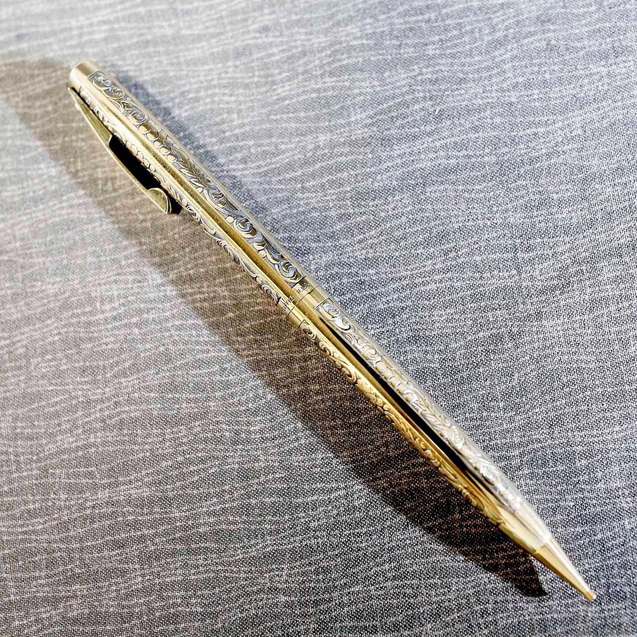 Vintage Sheaffer Mechanical Pencil 12K GF Gold Filled Floral Engraved USA