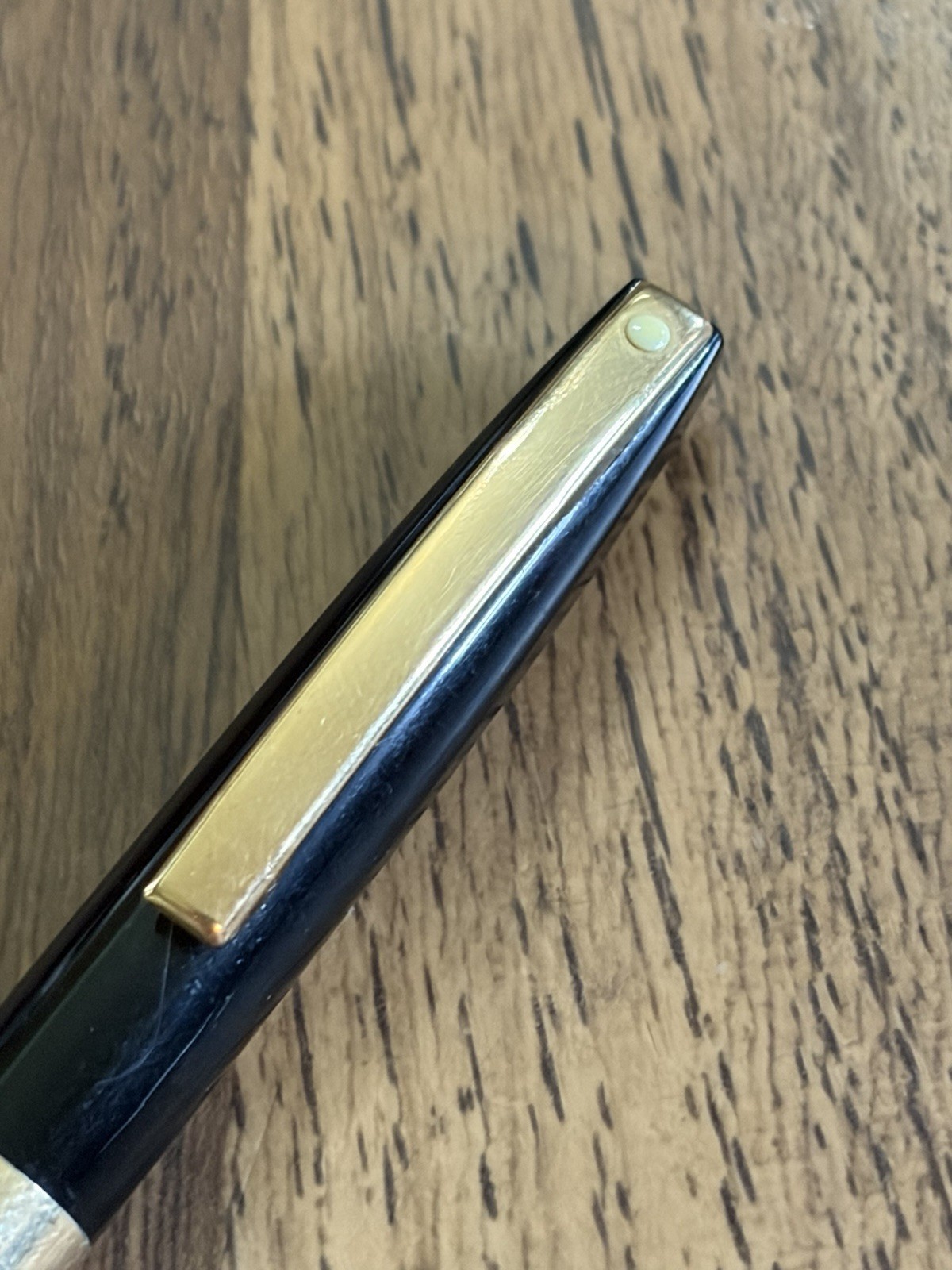 Vintage white dot Sheaffer Mechanical Pencil, Black w/ Gold Trim – Functional