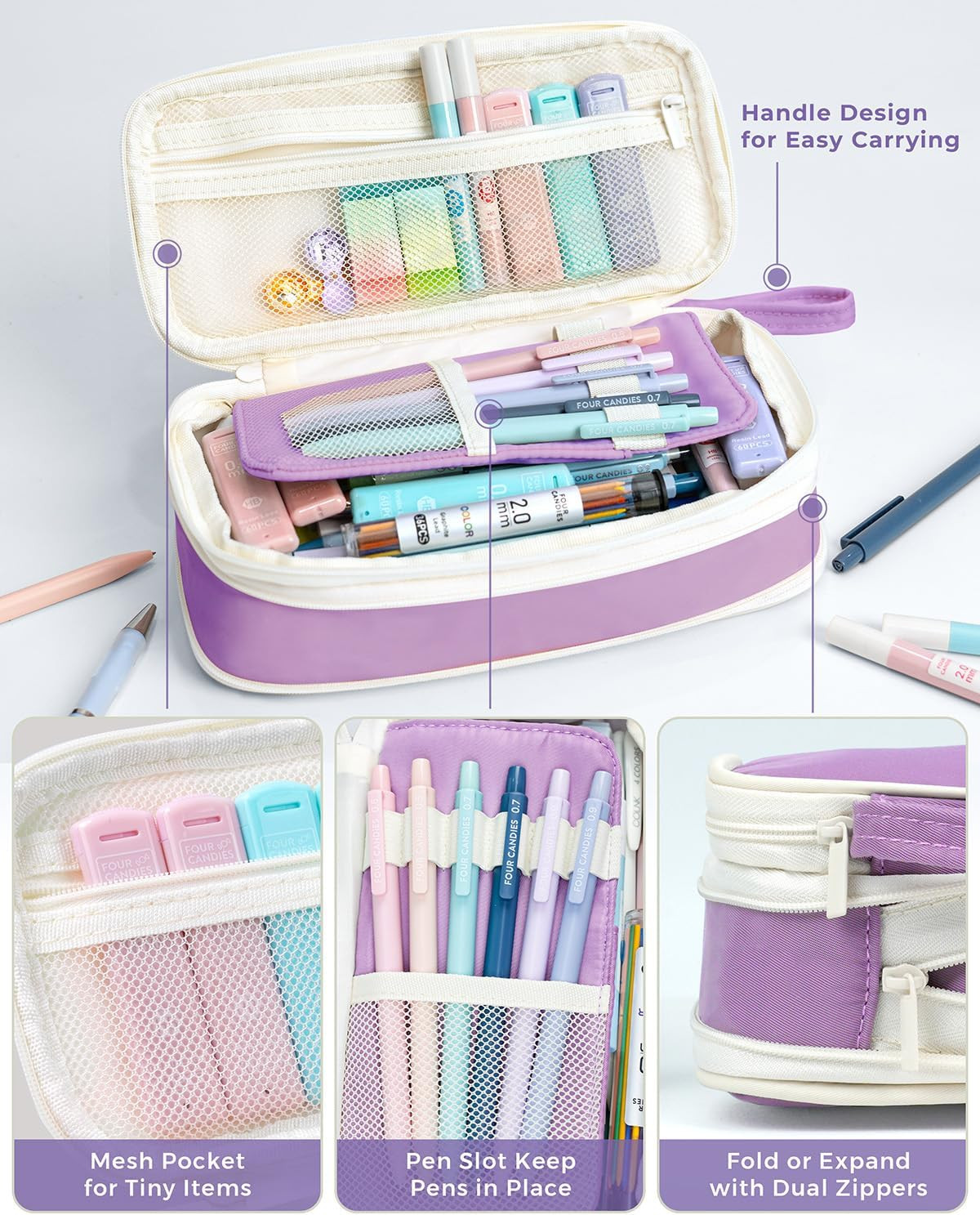 36PCS Aesthetic School Supplies, Mechanical Pencils 0.5Mm, 0.7Mm, 0.9Mm & 2.0Mm