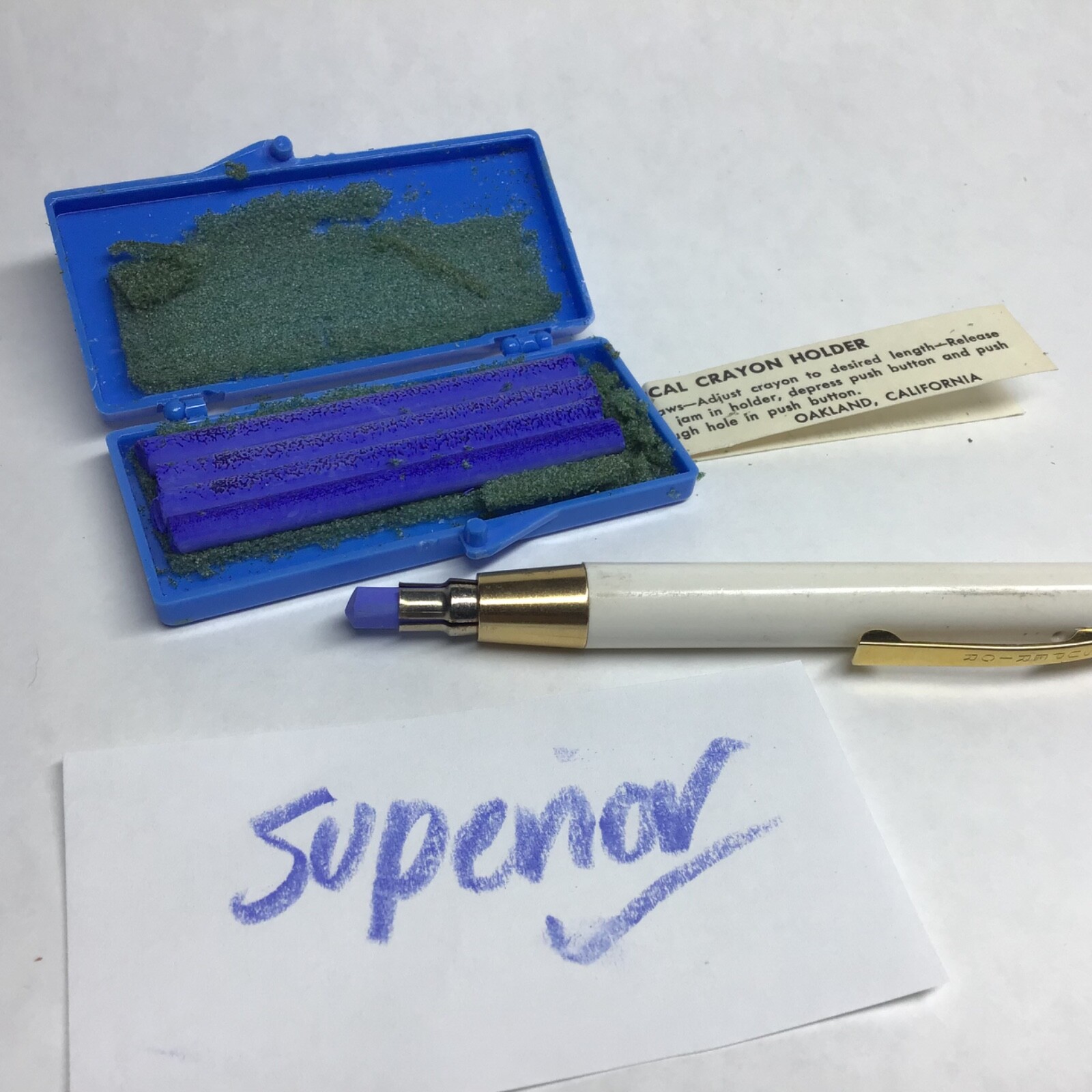 Vintage Superior lesson marking Crayons & mechanical pencil