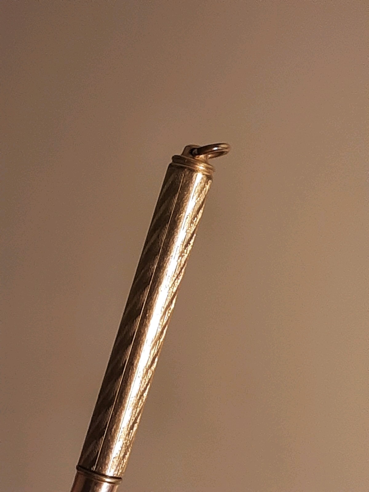 Vintage mechanical golf pencil / Gold color / Deco style