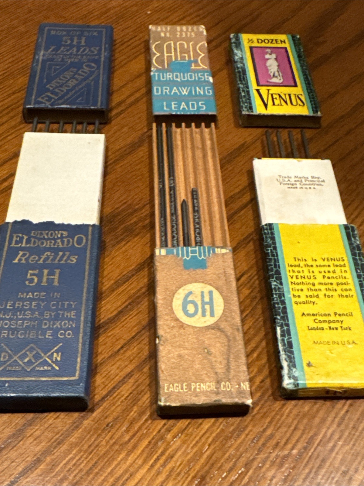 Lot of 3 Boxes of Vintage Venus, Eagle, Dixons Eldorado Lead Refills