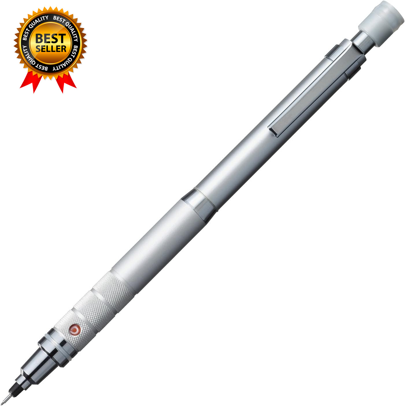 Kuru Toga Roulette Model Auto Lead Rotation 0.5Mm Mechanical Pencil Silver Body