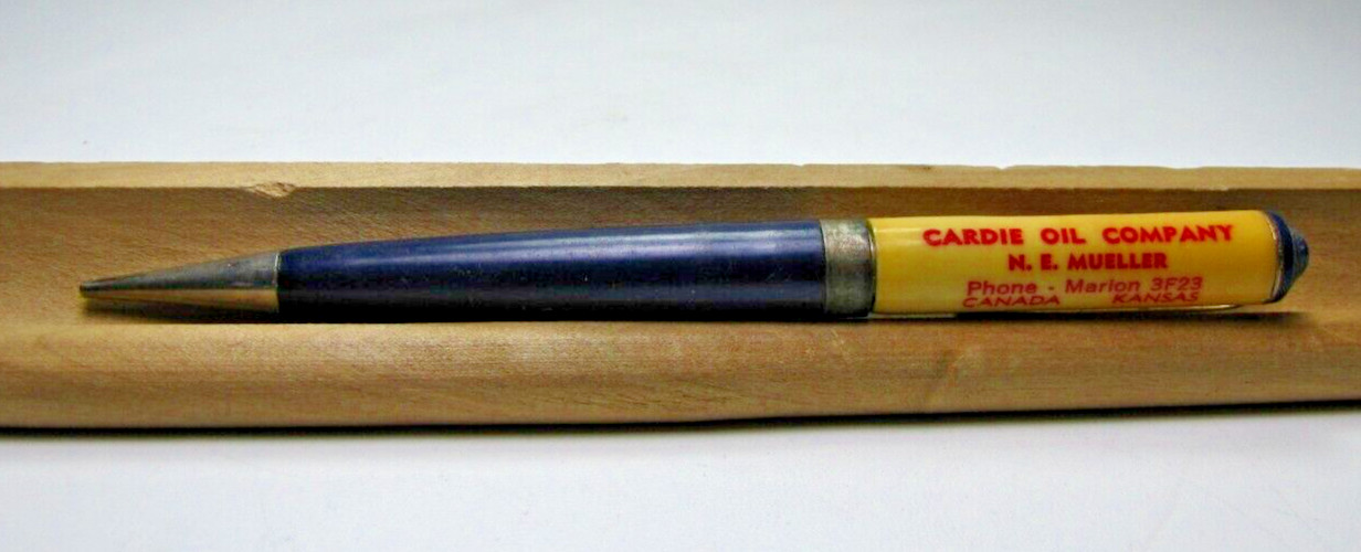 SKELLY Cardie Oil Company N. E. Mueller Canada Kansas Vintage Mechanical Pencil
