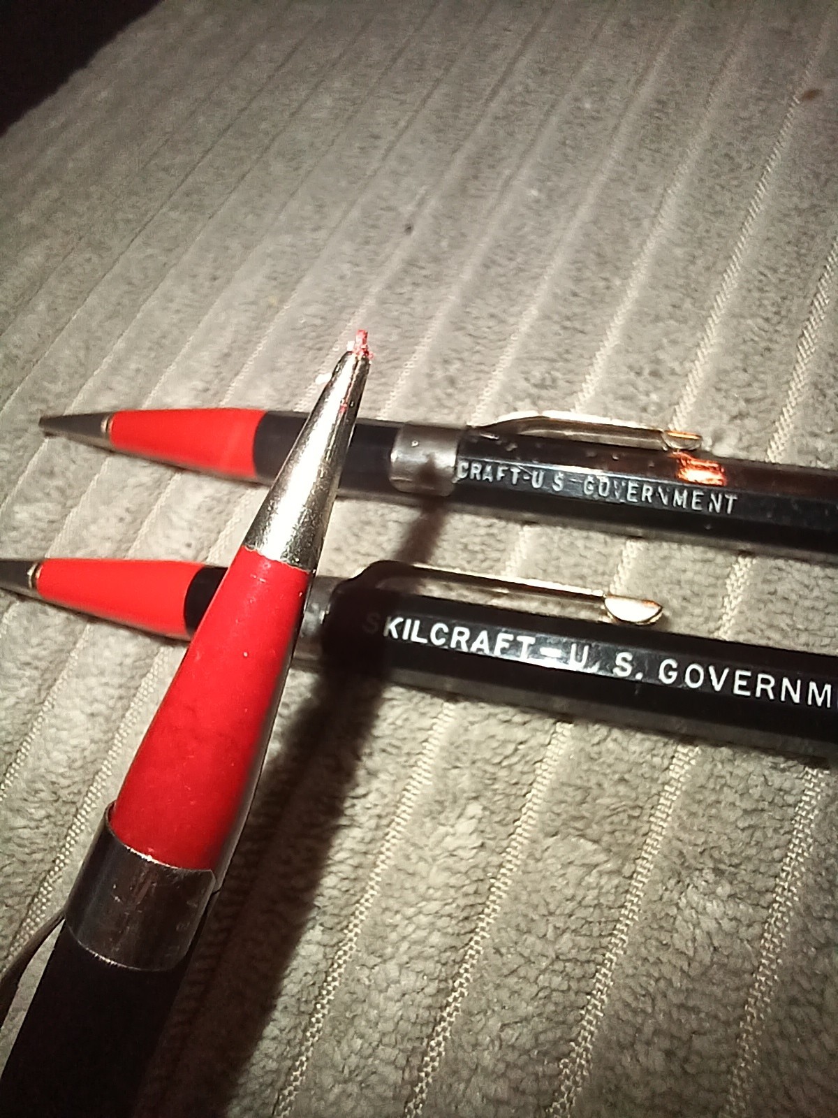6 VTG Mechanical Pencils Skilcraft US Government 3 Double Ended Red/Black Read