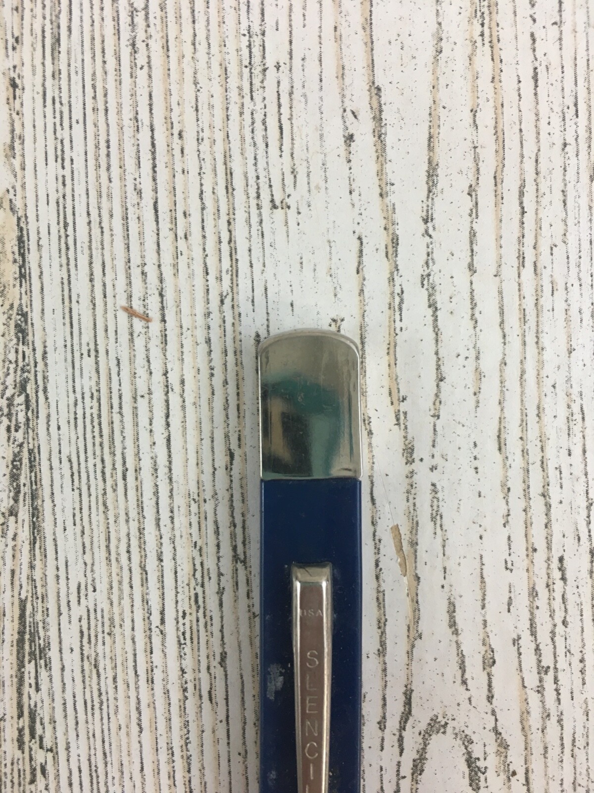 Vintage Slencil Flat Mechanical Pencil Blue