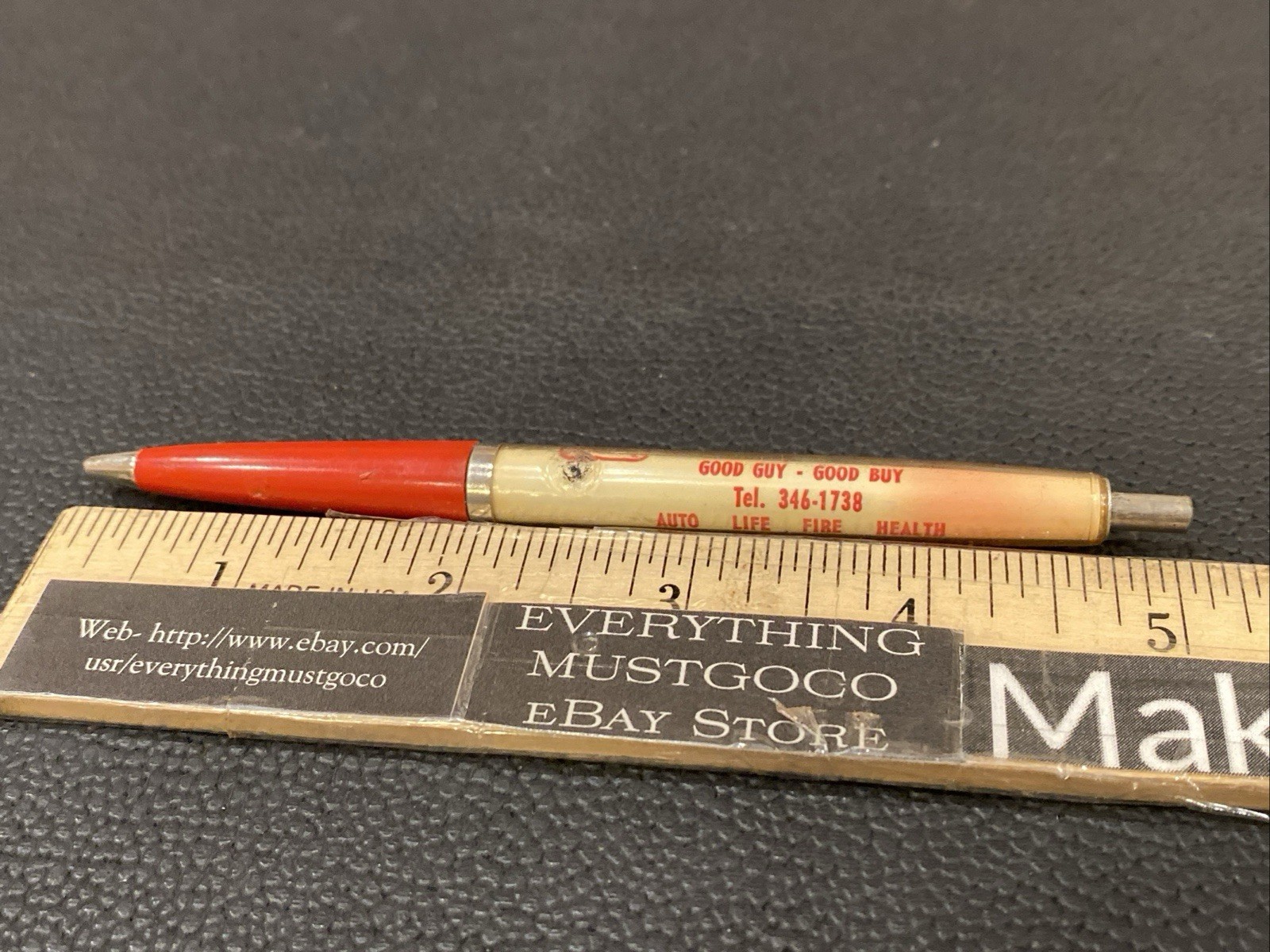 Vtg RITEOGRAPH PEN Advertising State Farm Insurance OAK & SALTRY SCRANTON PA