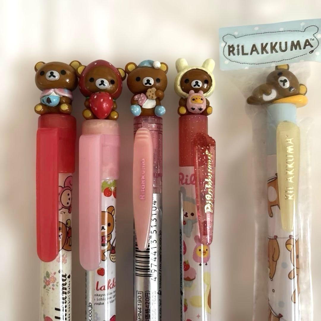 Rilakkuma mechanical pencil with mascot rare