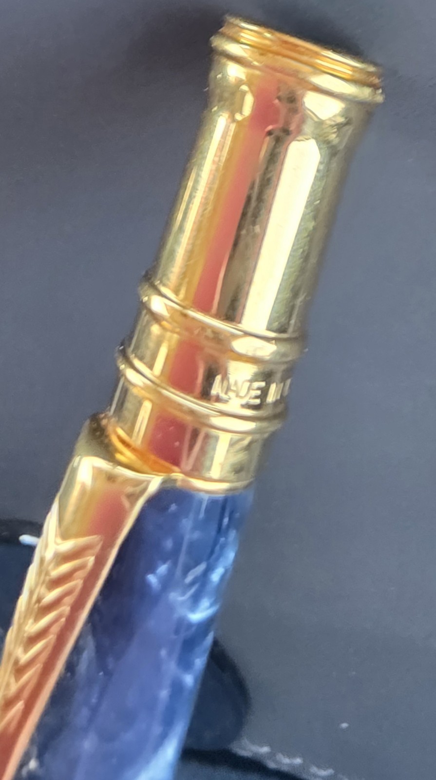 PARKER DUOFOLD CENTENNIAL MARBLE BLUE MECHANICAL PENCIL.