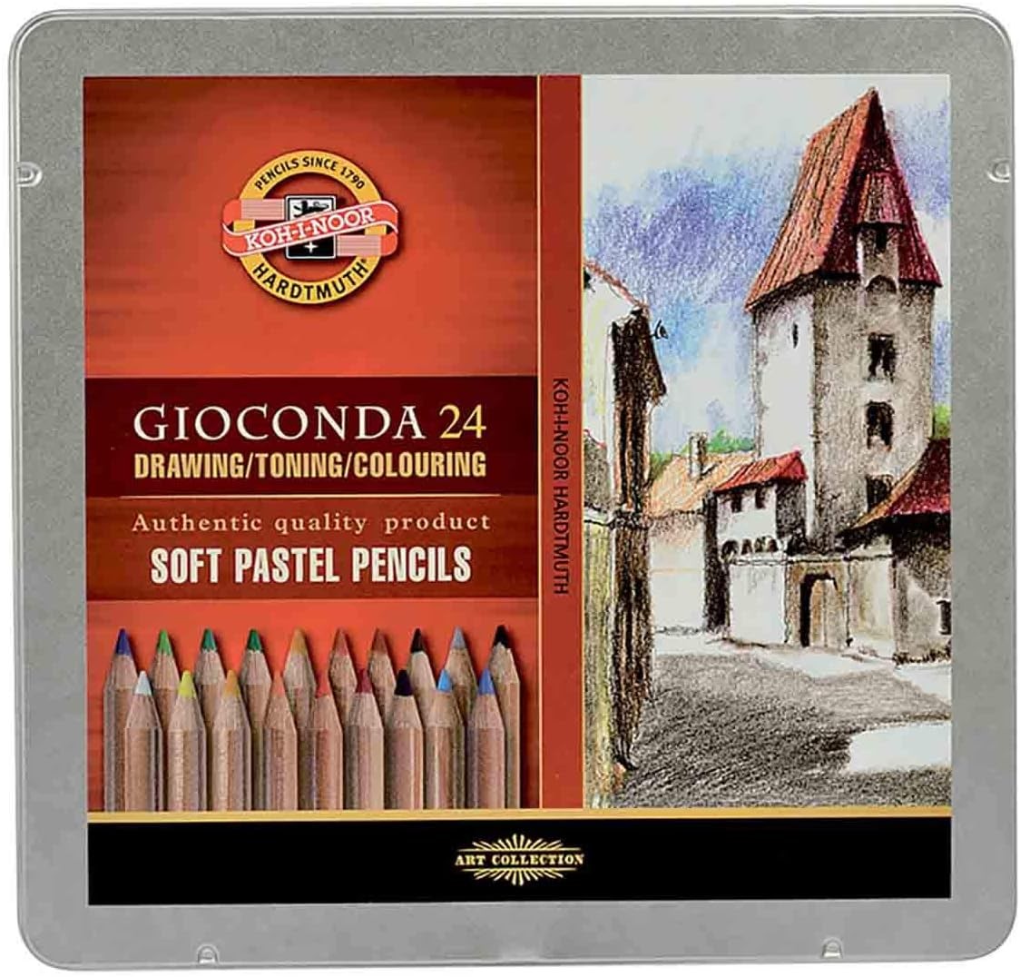 Koh-I-Noor Artist’s Soft Pastel Pencils (Set 24 Count (Pack of 1), Assorted