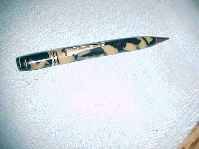 GOLD BOND Pencil – 1920-30s – BLACK and PEARL – GF TRIM – HANDSOME