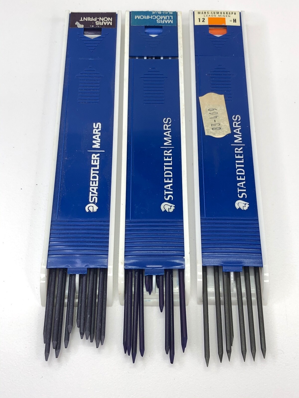 Staedtler Mars Pencil Leads Lumograph 200-H Lumochrom Blue 204-3 Non-Print 20840