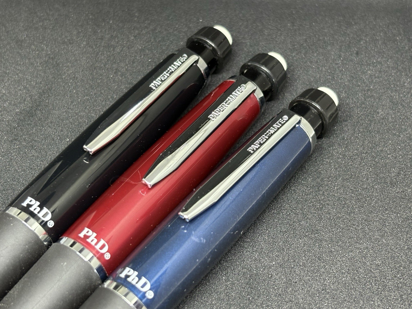 Vintage PaperMate Phd Red Black Blue Mechanical Pencil Made in Japan – LOT OF 3