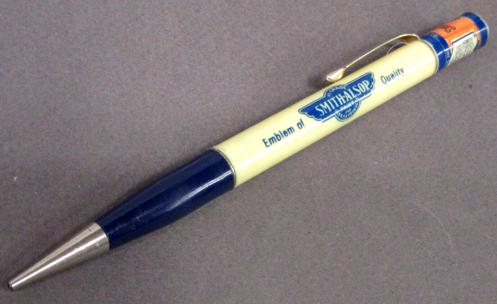 vintage SMITH-ALSOP PAINT Indianapolis can top 5.75″ Mechanical Pencil xz
