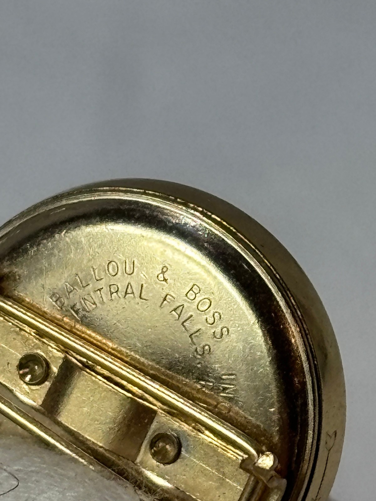 Vtg Cross Mini 10kt GF Pencil On Ballou & Bass Retractable Chain Brooch