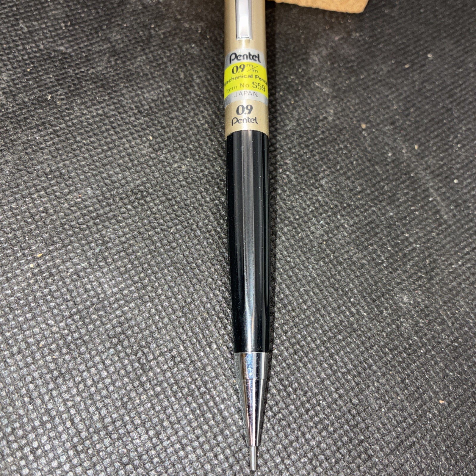 Vintage Pentel S59 Mechanical Pencil 0.9mm Brushed Stainless Steel Japan Loc 1