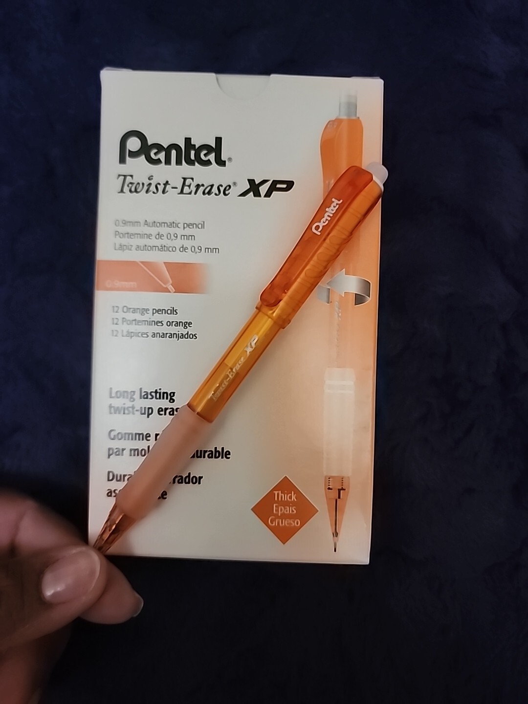 Pentel Twist-Erase XP Automatic Pencil, 0.9 mm, Orange