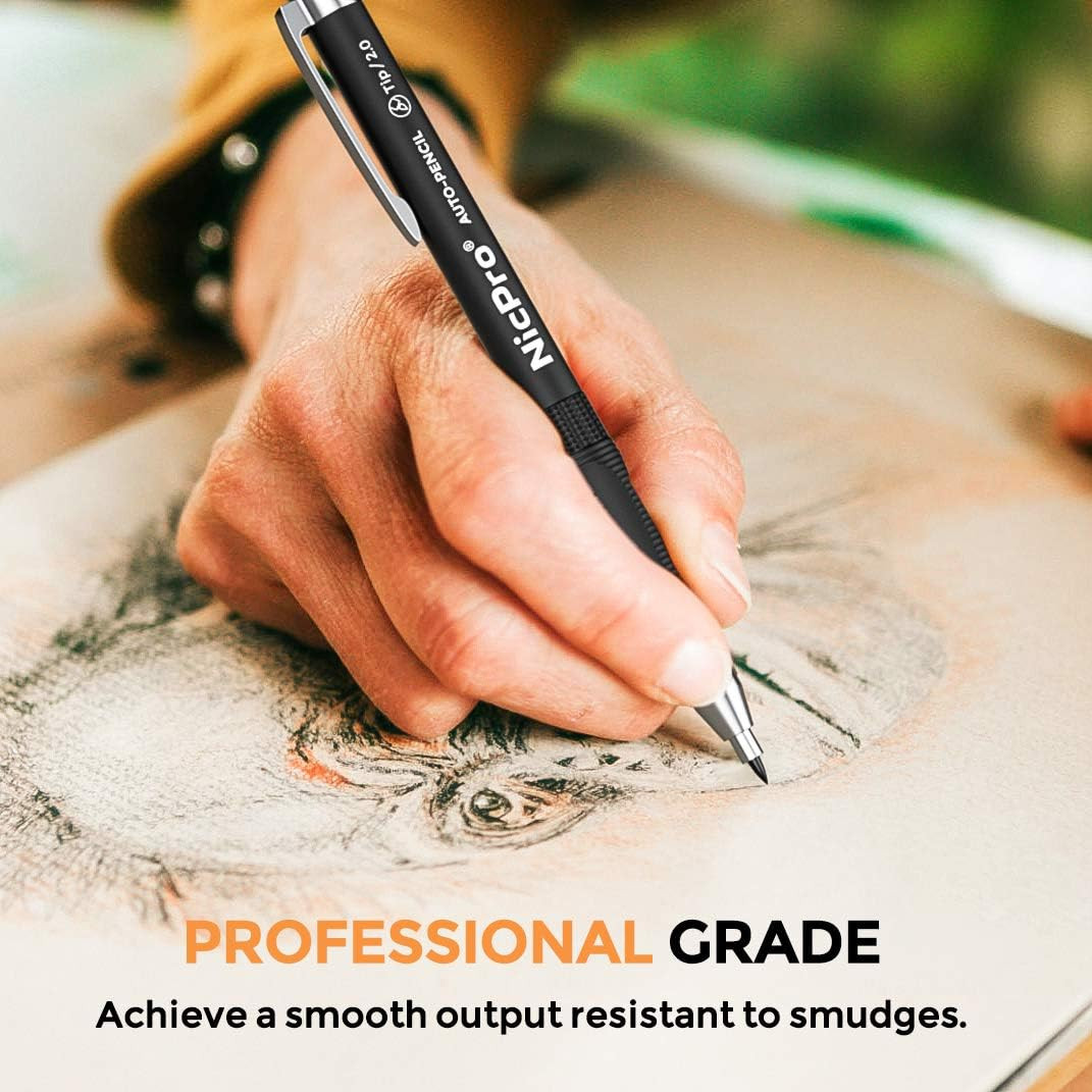 11 Pieces 2Mm Mechanical Pencil Set, 3 PCS Carpenter Drafting Pencil 2.0 Mm for