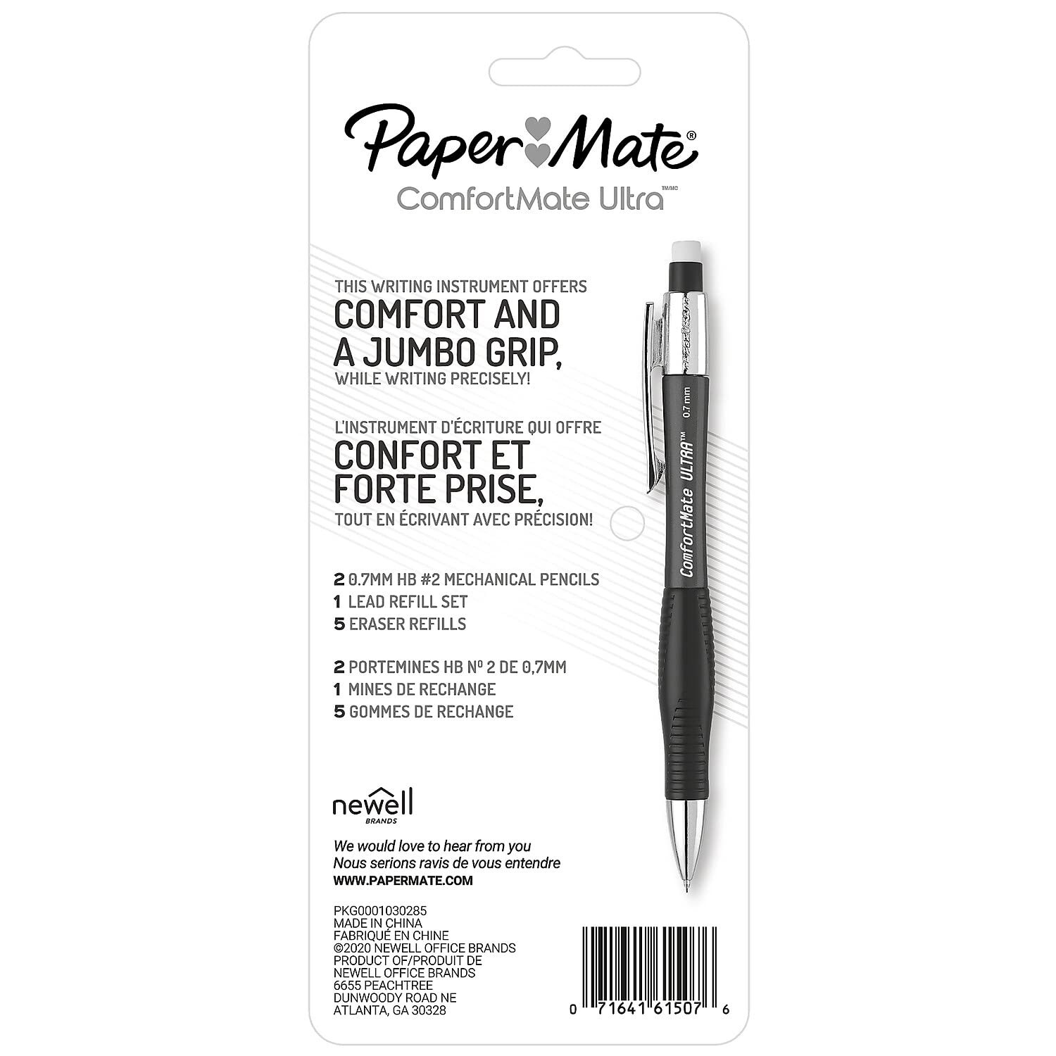Paper Mate 1738796 Comfortmate Ultra Pencil Starter Set, 4 Piece Black