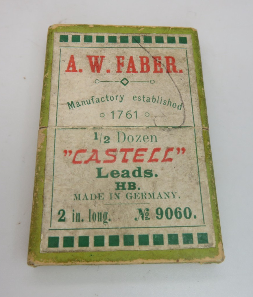 Vintage A.W. Faber Castell Refill Drawing Leads & Box (2 Leads in Box)