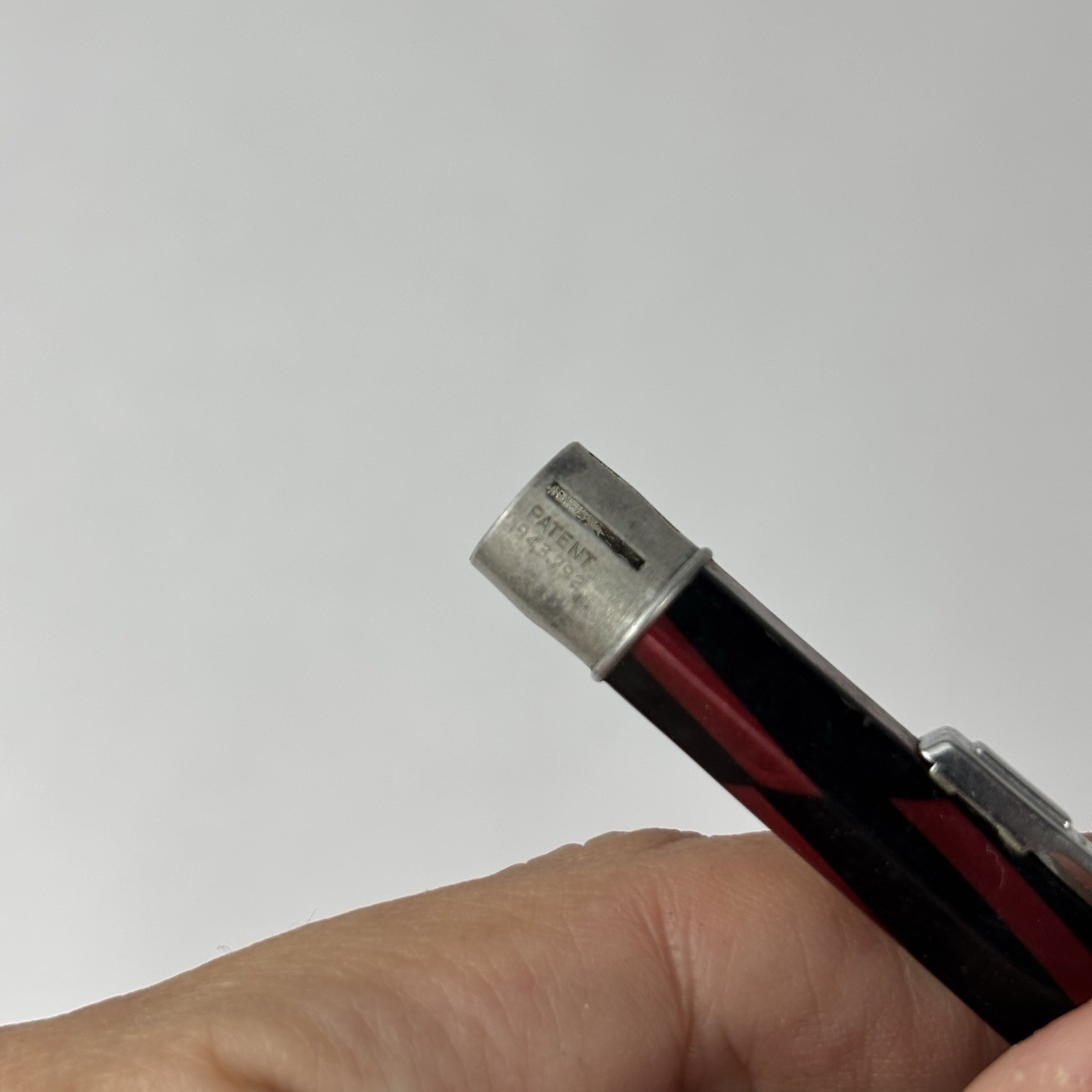 Vintage Celluloid Red Burgandy and Black Eversharp Mechanical Pencil Art Deco
