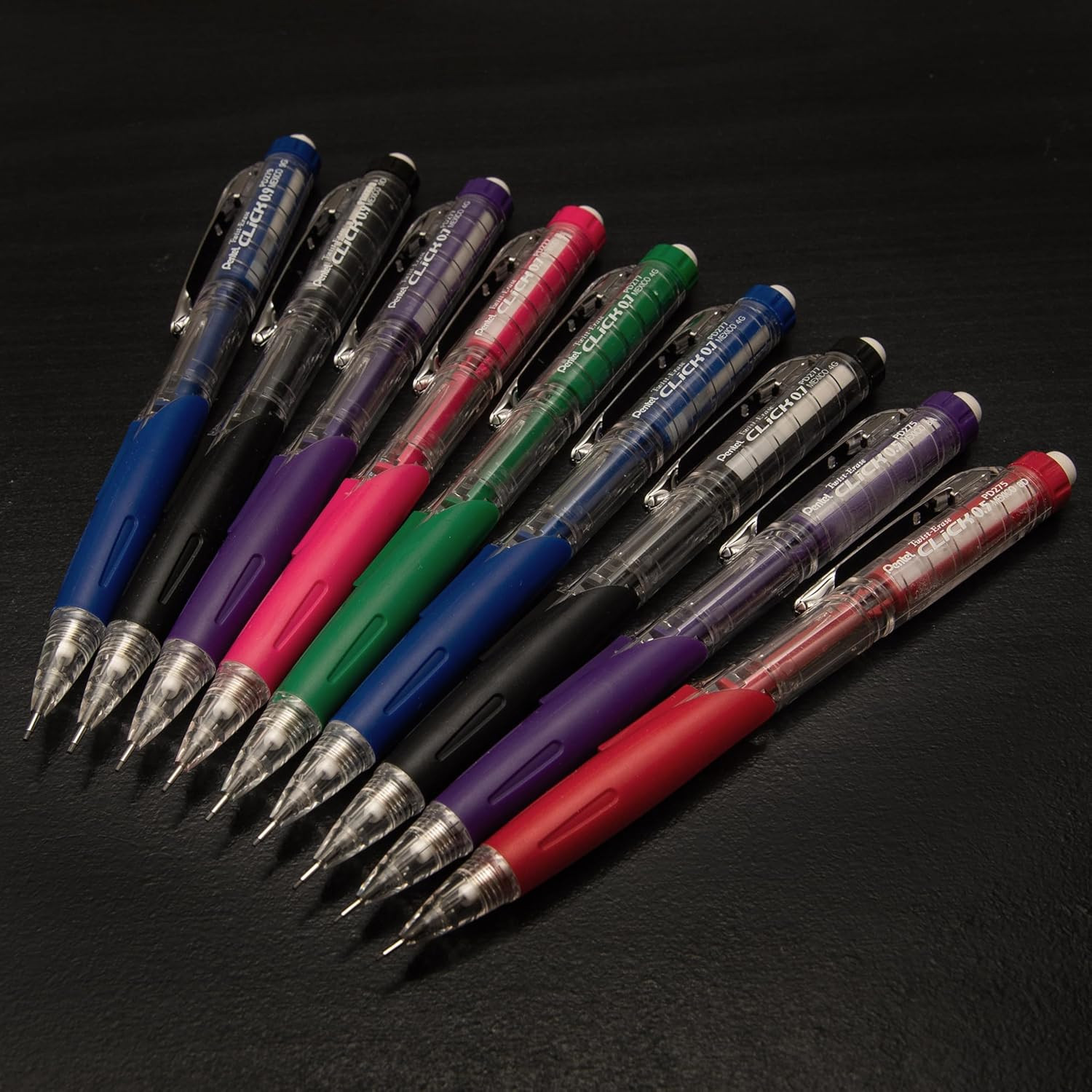 Twist Erase CLICK Mechanical Pencil, Pack of 12, (0.5Mm), Clear Barrel, Black Gr