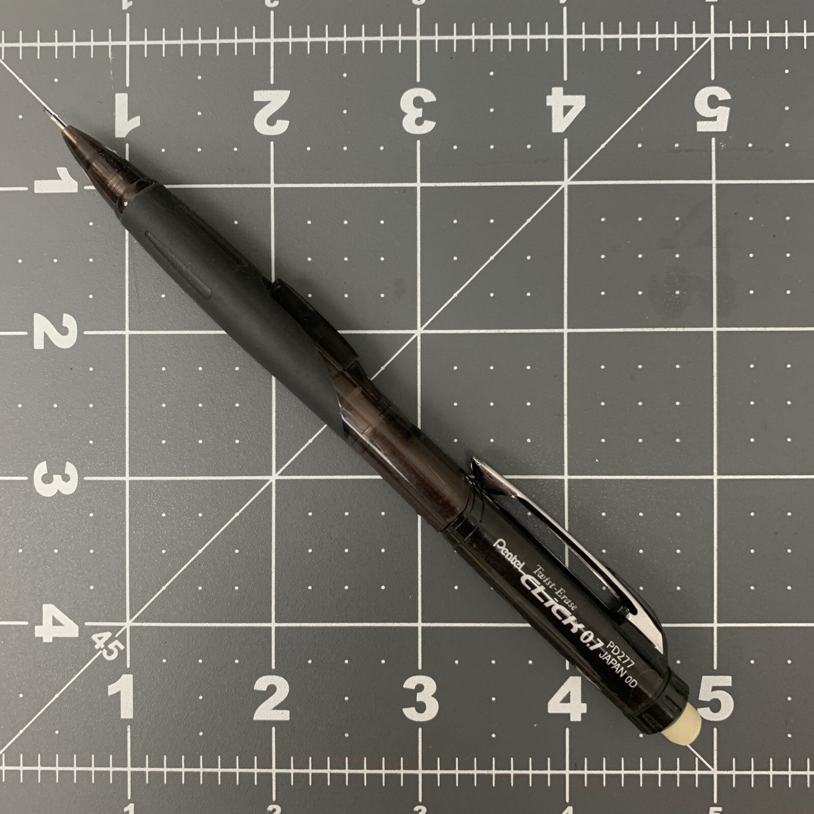 Vintage Pentel Twist-Erase PD277 Mechanical Pencil 0.7 mm Black