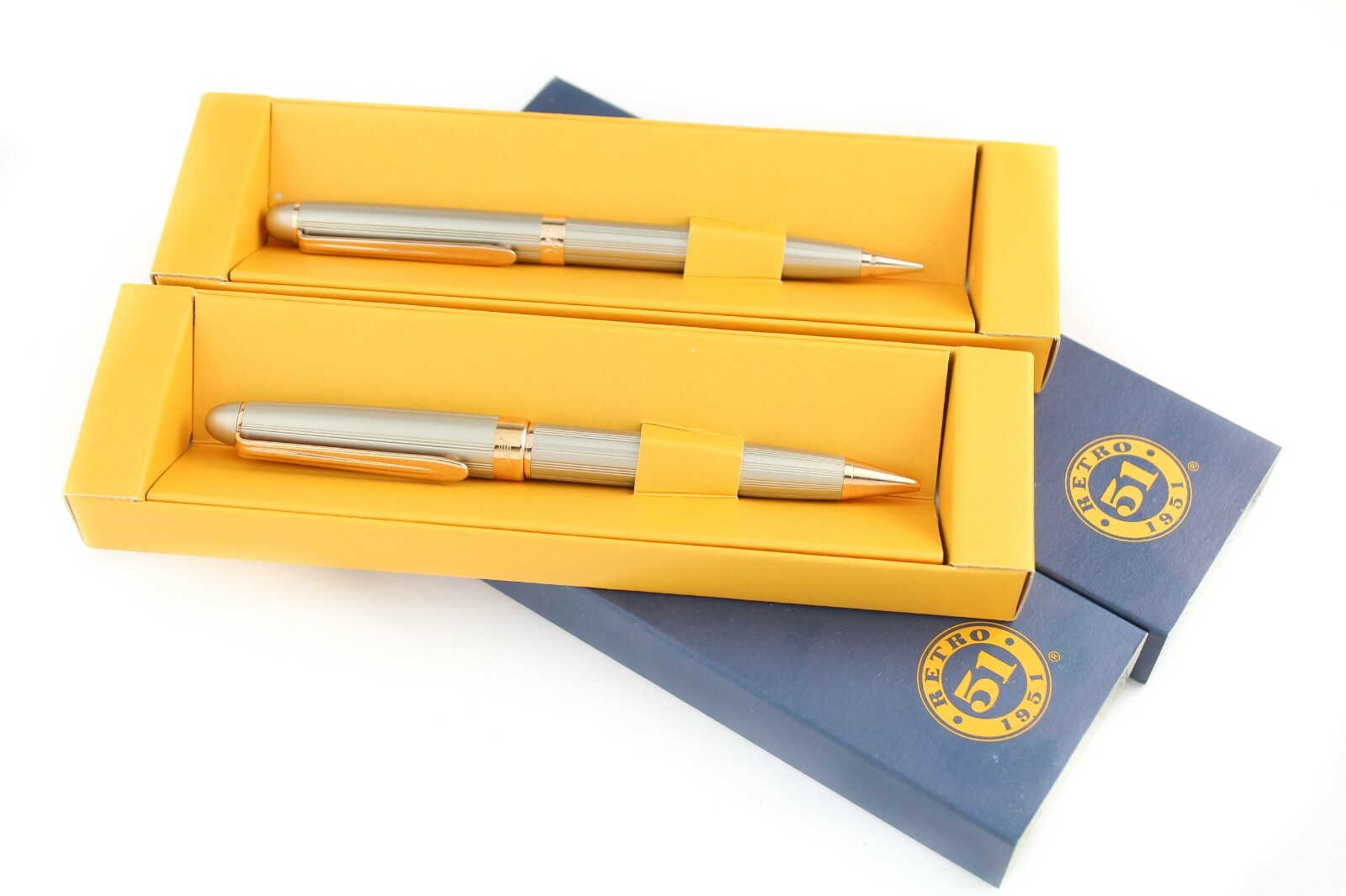 Retro 51 200 Series Silver & Rose Gold Mechanical Pencil Set – Rare Cr.1990’s