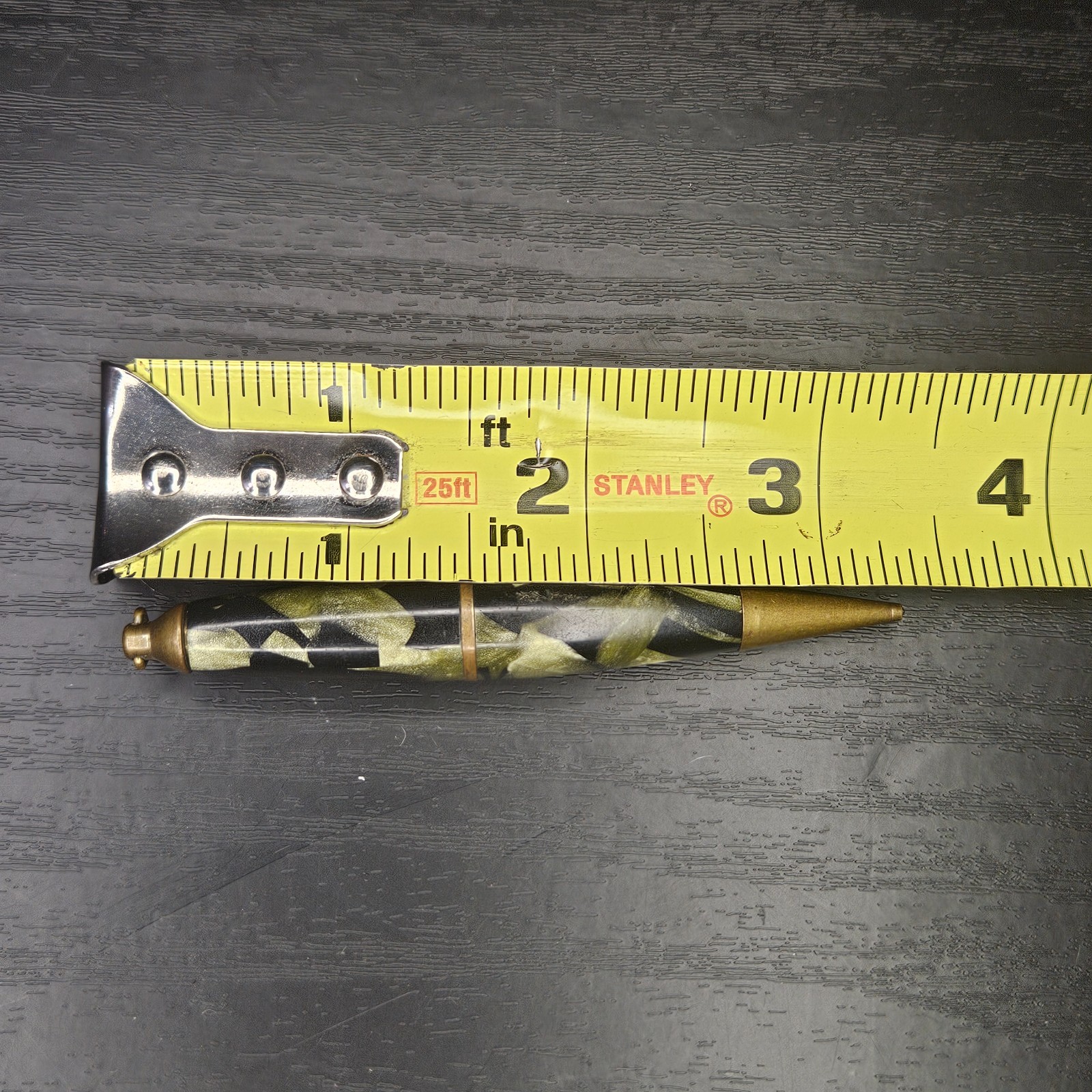 Vintage Sheaffer Balance Green Marble Celluloid Gold Trim Pencil 1930s Mini
