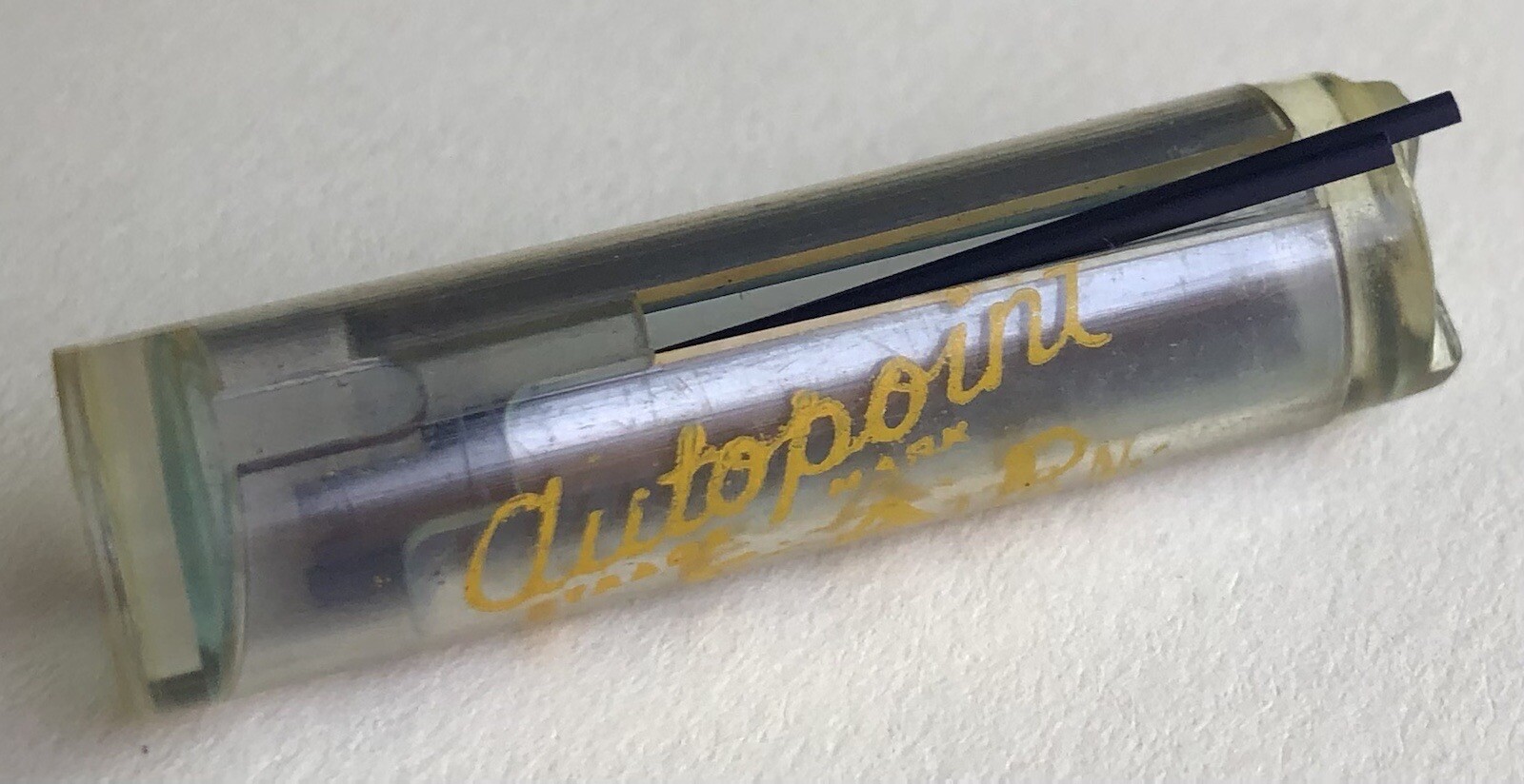 Vintage AUTOPOINT Mechanical Pencil Lead BLUE 1.1mm 1-3/8″ NOS 12pk USA