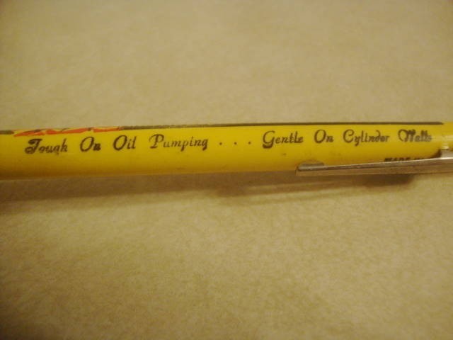 Vintage Advertising Mechanical Pencil HASTINGS PISTON RINGS SQUARE JAW GUY Icon!