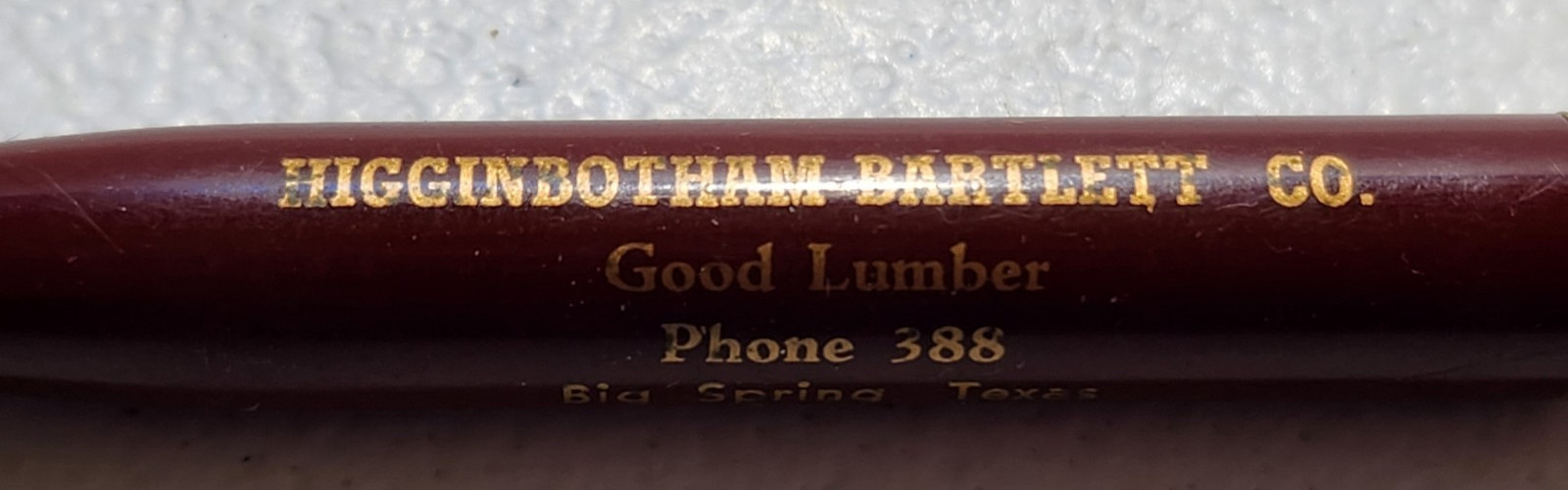 Vintage Higginbotham Bartlett Co. Big Spring, Texas Rite Point Mechanical Pencil