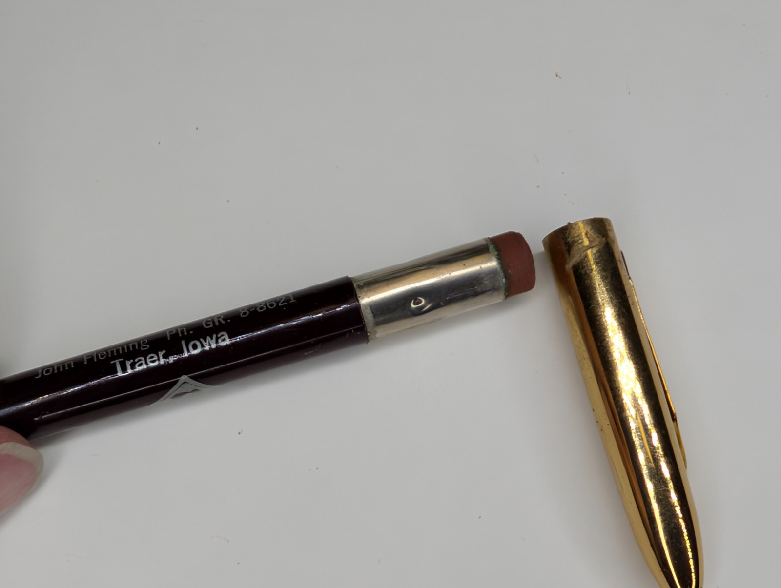 c1960s Traer Iowa Flemings Skelly Mechanical Pencil Gas Oil Paul John 1.1mm IA