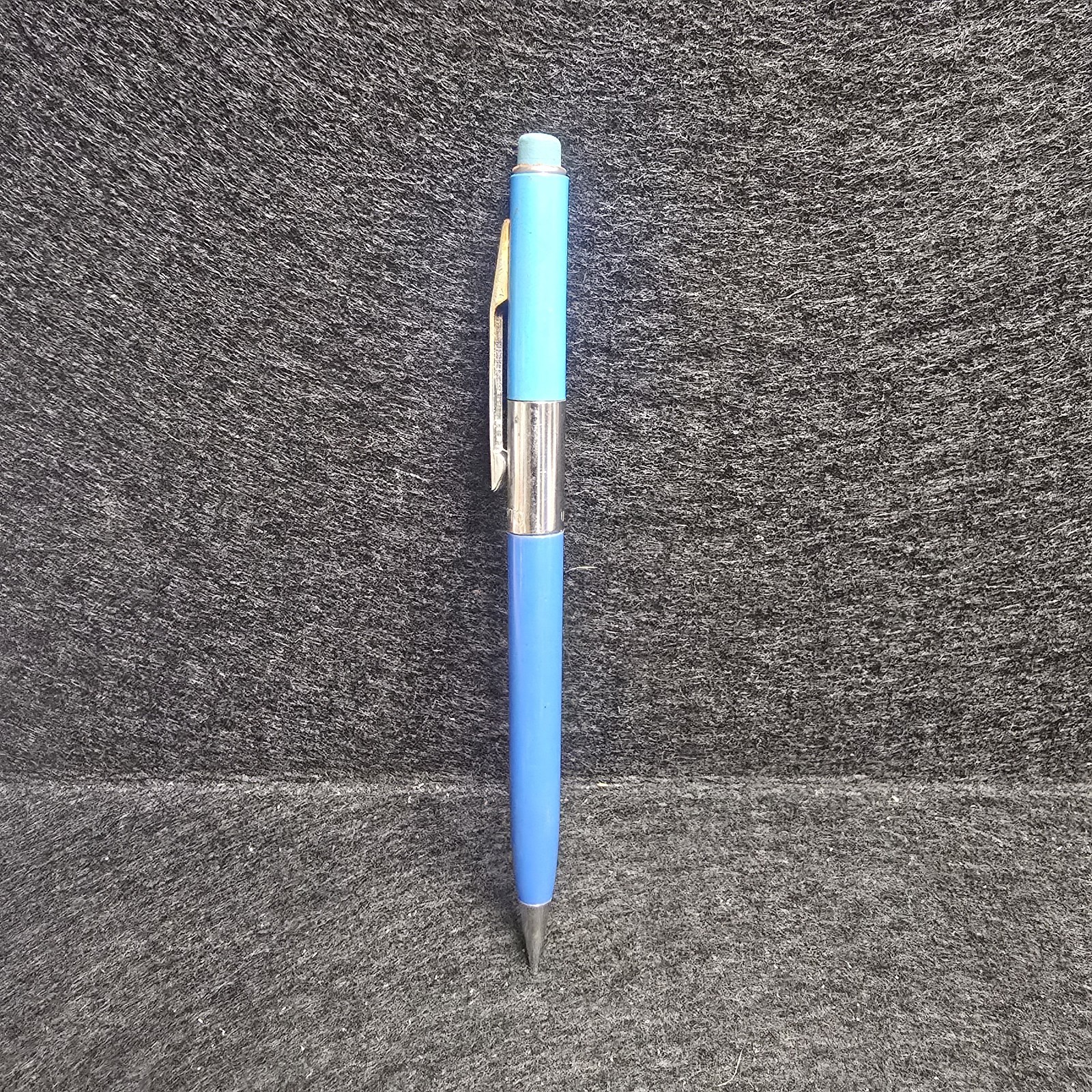 Vintage SCRIPTO Mechanical Pencil Korea Blue w chrome 1970’s