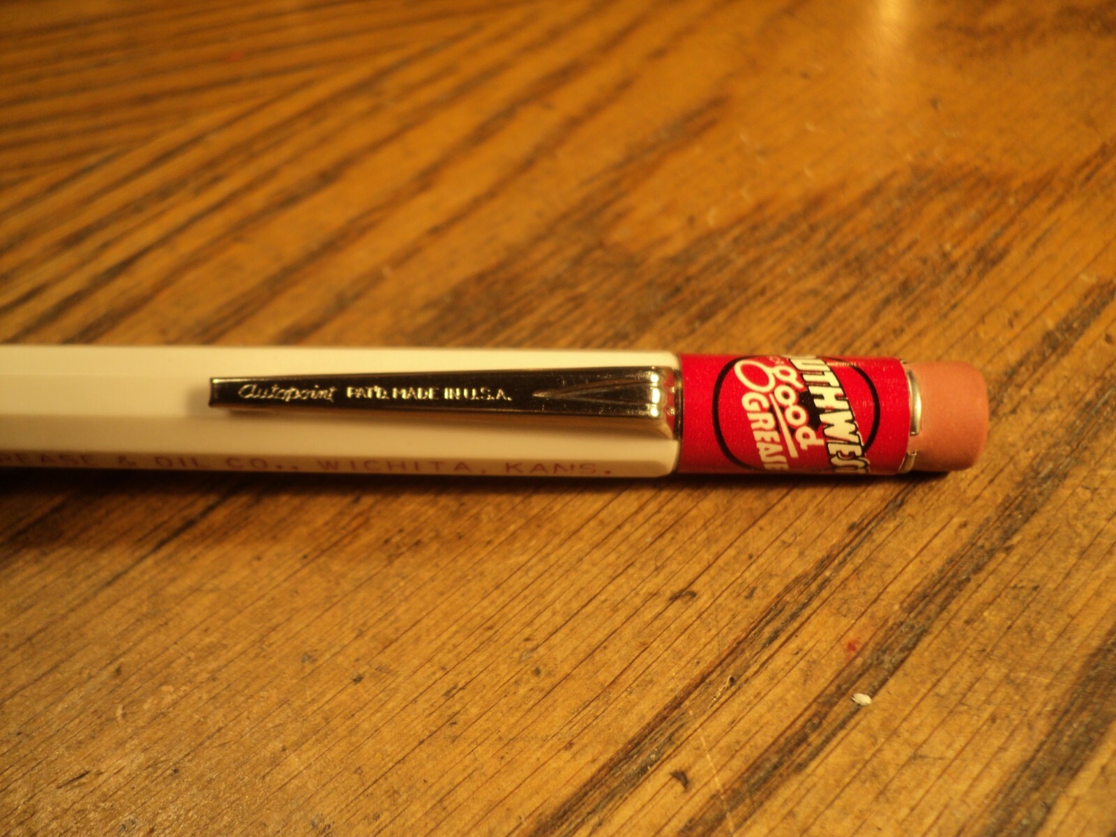 Vintage Autopoint Mechanical Pencil Southwest Grease & Oil 5-11/16″ NIB